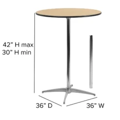 Flash Furniture 36'' Round Wood Cocktail Table With 30'' And 42'' Columns -Furniture Specialty Store GUEST b57e3ca9 04fa 4037 83b1 c94079c94548