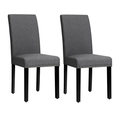 Costway Set Of 2 Fabric Dining Chairs Upholstered With Nailhead Trim 13 Costway Set Of 2 Fabric Dining Chairs Upholstered With Nailhead Trim - Image 11
