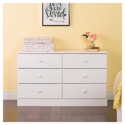 6 Drawers Astrid Dresser White - Prepac 5 6 Drawers Astrid Dresser White - Prepac - Image 3