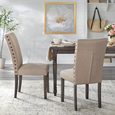 6pc Burntwood Parson Dining Set With Bench Weathered Gray - Buylateral 5 6pc Burntwood Parson Dining Set With Bench Weathered Gray - Buylateral - Image 3