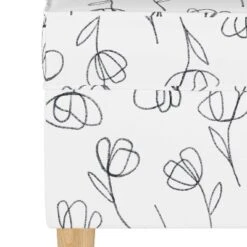 Storage Bench Contoured Tulips White - Skyline Furniture -Furniture Specialty Store GUEST b6e12f74 450a 4c76 92b2 2fcb5b0dcd5d