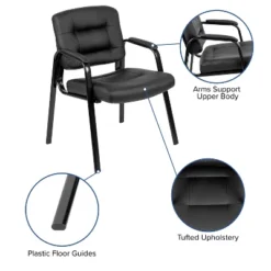 Emma And Oliver Black LeatherSoft Executive Reception Chair - Guest Chair -Furniture Specialty Store GUEST b6f52b18 ecd5 4cf3 a796 a69b990c4555