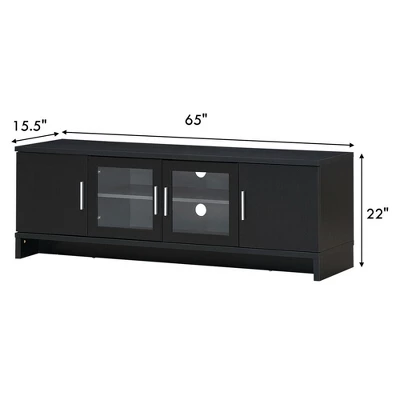 Costway TV Stand Media Entertainment Center For TV's Up To 70'' W/ Storage Cabinet 3 Costway TV Stand Media Entertainment Center For TV's Up To 70'' W/ Storage Cabinet