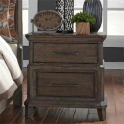 2 Drawer Night Stand W/ Charging Station In Brown - Liberty Furniture -Furniture Specialty Store GUEST b79c5104 0985 43d2 b84a 95f1bb373780