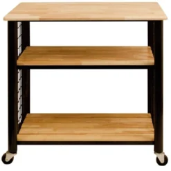 Wood Contemporary Kitchen Cart In Black - Catskill Craftsmen -Furniture Specialty Store GUEST b7b0cba7 049c 46e2 a383 ac4da77c1877