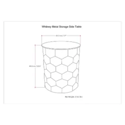 17" Kacey Metal Storage Side Table - WyndenHall -Furniture Specialty Store GUEST b8961397 5a4b 47f4 b8ac 53d7aa7fad70