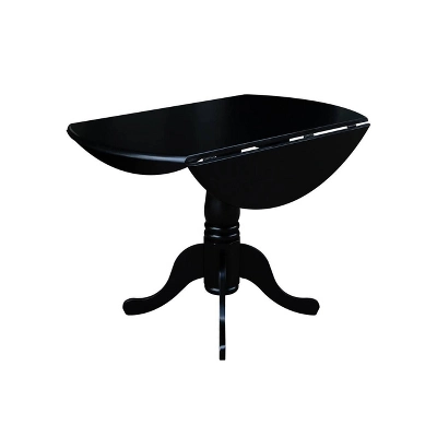 Set Of 3 42" Dual Table With 2 Mission Chairs Dining Sets Black - International Concepts 5 Set Of 3 42" Dual Table With 2 Mission Chairs Dining Sets Black - International Concepts - Image 3