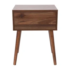 Flash Furniture Hatfield Mid-Century Modern One Drawer Wood Nightstand, Side Accent Or End Table With Soft Close Storage Drawer, Dark Walnut -Furniture Specialty Store GUEST b913f3d8 3ee2 49d1 a6e8 a9ab38b196c2