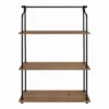 20" X 32" Walters Wood/Metal 3 Tier Shelving Brown - Kate & Laurel All Things Decor -Furniture Specialty Store GUEST b9256ba3 7200 4e03 9ec8 06908e1f4f6d