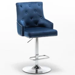 Better Home Products Monroe Velvet Tufted Adjustable Swivel Bar Stool Set Blue -Furniture Specialty Store GUEST b9617c36 1f73 4549 9eac d425ca14c676