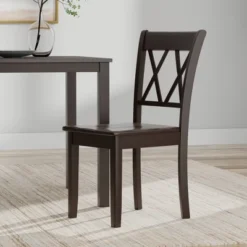 Glenwillow Home 48" Wood Dining Table + Double X-Back Dining Chairs Dining Set (3-Piece Or 5-Piece Set) -Furniture Specialty Store GUEST ba6aa0ac 2b0a 4f5f 9f57 1b8db7d57195