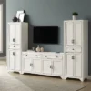 3pc Tara Entertainment Set With Closed Storage Distressed White - Crosley 2 3pc Tara Entertainment Set With Closed Storage Distressed White - Crosley -Furniture Specialty Store GUEST ba9181c9 5cfd 40bf a54c 11ac2323fe0d