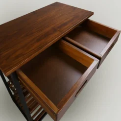 28" Solid Wood Rolling Kitchen Cart With Wine Rack And Drawer Dark Brown - Flora Home 22 28" Solid Wood Rolling Kitchen Cart With Wine Rack And Drawer Dark Brown - Flora Home -Furniture Specialty Store GUEST bab0f1f6 6209 415b adb3 6e3e877fa593