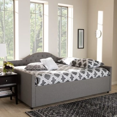 Queen Eliza Daybed Gray - Baxton Studio 3 Queen Eliza Daybed Gray - Baxton Studio