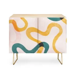 ThirtyOne Illustrations Streamers Gold Legged Credenza - Deny Designs -Furniture Specialty Store GUEST bb5246f5 dad8 4eaf 82b5 78c9d5f82889