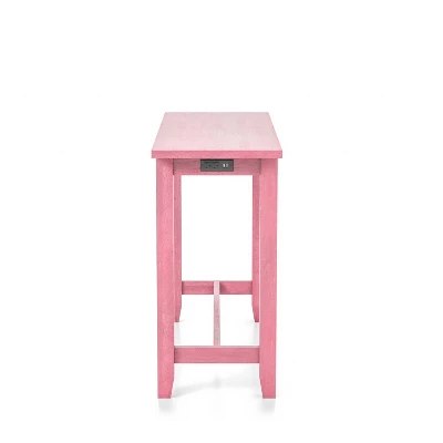 Rockland Counter Height Table With USB Port Antique Pink - HOMES: Inside + Out 4 Rockland Counter Height Table With USB Port Antique Pink - HOMES: Inside + Out - Image 2