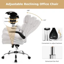 Costway High Back Big & Tall Office Chair Adjustable Swivel W/Flip-up Arm 18 Costway High Back Big & Tall Office Chair Adjustable Swivel W/Flip-up Arm -Furniture Specialty Store GUEST bb557d08 b580 479f ae1d 92233278ea71