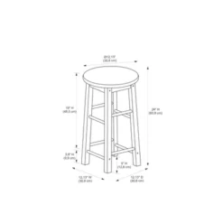 24" Killian Counter Height Barstool - Linon -Furniture Specialty Store GUEST bb5d1ae9 5de4 4694 90be cd69b43493ba