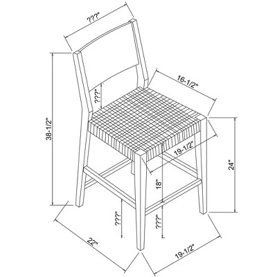 Set Of 2 Clara Counter Height Barstools Natural - Powell Company 10 Set Of 2 Clara Counter Height Barstools Natural - Powell Company - Image 8