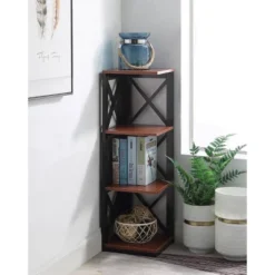 38.5" Oxford 3 Tier Corner Bookcase - Breighton Home -Furniture Specialty Store GUEST bd067783 0d92 4bee b31f 538d746f1b32