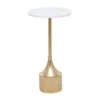 Contemporary Metal And Marble Pedestal Accent Table Gold - Olivia & May -Furniture Specialty Store GUEST bd2261bc 3557 40f5 9e6a e1f63d203e60