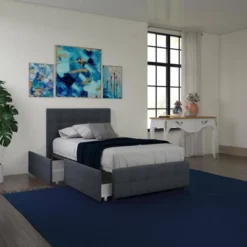 Rosalie Upholstered Bed With Storage - Room & Joy