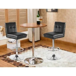 Set Of 2 Sloan Adjustable Faux Leather Swivel Barstools Black - Boraam -Furniture Specialty Store GUEST bd8d7882 2b61 47f9 847b 648b15ba4f08