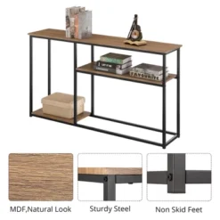 Zenvida Console Table, 3 Tier Sofa Table, Entryway Industrial Accent Table -Furniture Specialty Store GUEST be0604a1 b37f 4e52 b80f a2842c0abd47