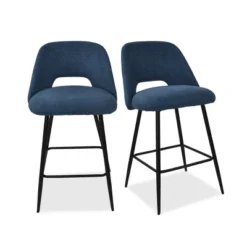 26.5" Edwin Upholstered Counter Height Stool (Set Of 2) Black Leg-The Pop Maison -Furniture Specialty Store GUEST bf80e7ff 0dd9 40c6 ae9f b447dbe02bbd
