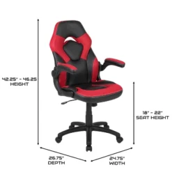 BlackArc Alpha Bundle With Gaming Desk And Chair: Black & Red High Back Chair With Arms; Red & Black Desk With Headphone Hook/Cupholder -Furniture Specialty Store GUEST bfb78509 62a7 452a 94c7 5b918b22832e 1