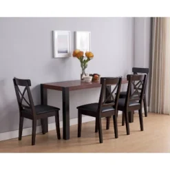 60" Holt Modern Two-Tone Dining Table Walnut - MiBasics -Furniture Specialty Store GUEST bff7fd60 f3a9 4f09 8731 b62d3f386a07