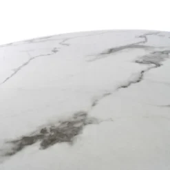 Harris+Bingo 5-Piece Round-Shaped Artificial Marble Dining Table Set With 4 Velvet Upholstered Chairs Gold Legs -Maison Boucle -Furniture Specialty Store GUEST c0178c1f 6380 43dc 8aac e5ef1faa80f7