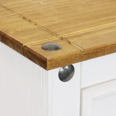 Sunnydaze Decor Sunnydaze Kitchen Sideboard Cabinet With 2 Drawers And 2 Doors - Solid Pine Construction 9 Sunnydaze Decor Sunnydaze Kitchen Sideboard Cabinet With 2 Drawers And 2 Doors - Solid Pine Construction - Image 7