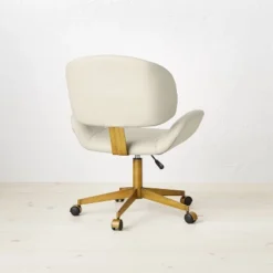 Mahonia Faux Leather Office Chair Cream/Aged Brass - Opalhouse™ Designed With Jungalow™ 10 Mahonia Faux Leather Office Chair Cream/Aged Brass - Opalhouse™ Designed With Jungalow™ -Furniture Specialty Store GUEST c063500a 216c 4d23 8174 81e648410040