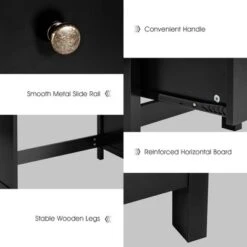 Computer Desk Study Writing Desk Home Office Workstation With 3 Drawers WhiteBlack -Furniture Specialty Store GUEST c08ff600 3921 4bde a0de 5133fc81c05f