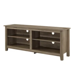 Transitional 4 Cubby Wood Open Storage TV Stand For TVs Up To 65"- Saracina Home -Furniture Specialty Store GUEST c0aba6c0 bbb4 4e90 83a5 3c73b3261eaf