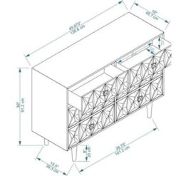 6 Drawer Geo Textured Dresser - Linon -Furniture Specialty Store GUEST c0c8af27 2d72 438a a488 aa002dea9104