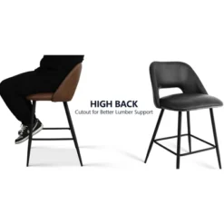 26.5" Edwin Upholstered Counter Height Stool (Set Of 2) Black Leg-The Pop Maison -Furniture Specialty Store GUEST c158b6c1 3db5 44e6 9bc1 8fddf5875cff