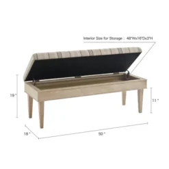 Harstrom Storage Bench Beige - Martha Stewart -Furniture Specialty Store GUEST c16af6e7 9fa9 48e5 b309 c3369302b436