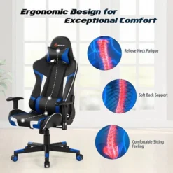 Costway Z-Shaped Racing Style Desk & Massage Gaming Chair Set For Home Office -Furniture Specialty Store GUEST c17c16d5 125f 4be0 90c4 209be06fc8c6