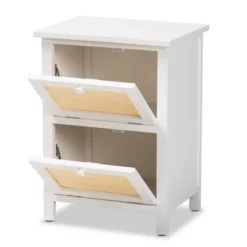 Sariah Wood Rattan 2 Door Nightstand White - Baxton Studio 16 Sariah Wood Rattan 2 Door Nightstand White - Baxton Studio -Furniture Specialty Store GUEST c1d6198e 7fe9 443f 8121 b3d0e6d2b8cd