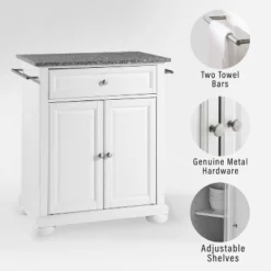 Alexandria Granite Top Portable Kitchen Island/Cart White/Gray - Crosley 13 Alexandria Granite Top Portable Kitchen Island/Cart White/Gray - Crosley -Furniture Specialty Store GUEST c238545e 723b 4988 b4c9 5b881d2f8392