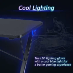 Costway 43.5 Inch Gaming Desk Z Shape Office PC Computer Desk Gamer Tables W/ LED Lights -Furniture Specialty Store GUEST c2459d2c 0f30 4e96 ae54 504215a78bc2