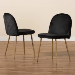 2pc Fantine Metal Dining Chair Set - Baxton Studio -Furniture Specialty Store GUEST c292fdea f6a7 45cf 9792 3a8fd84e5823