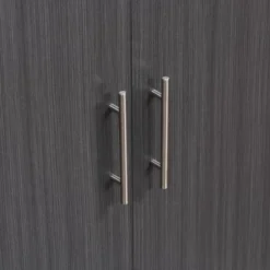 HOMCOM 2-Door Storage Cabinet With Adjustable Shelf, Free Standing Accent Sideboard And Buffet For Kitchen Or Hallway, Grey / White -Furniture Specialty Store GUEST c29e9cf8 ee29 4150 9869 d1bab8413ddd