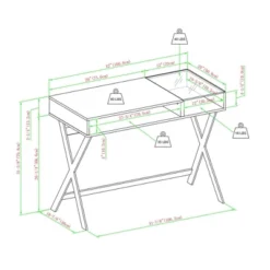 Modern Mixed Material Open Storage Computer Desk - Saracina Home 13 Modern Mixed Material Open Storage Computer Desk - Saracina Home -Furniture Specialty Store GUEST c3d8ed95 ff96 4e65 9af9 0c9c2c1c22e3