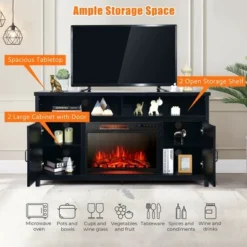 Costway 1350W Electric Fireplace Heater W/59'' Fireplace TV Stand -Furniture Specialty Store GUEST c414e1b3 3c17 40a3 9cdf 8f8fa3a397f8