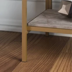 70.88" 5 Shelves International Lux Metal Frame Bookcase Deco Stone - Sauder -Furniture Specialty Store GUEST c43a98e7 31b7 48ce 99d1 831ada1ee3e6