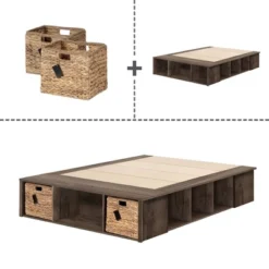 Avilla Storage Bed With Baskets Fall Oak - South Shore 16 Avilla Storage Bed With Baskets Fall Oak - South Shore -Furniture Specialty Store GUEST c4ce85ef efb5 4d71 b2aa ec423bcbf4a2