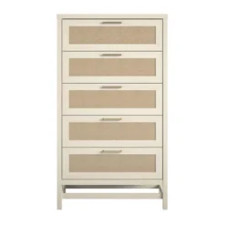 Latta 5 Drawer Dresser Ivory Oak/Faux Rattan - Room & Joy -Furniture Specialty Store GUEST c4d8dc7a 8da1 472a b333 1348bb4bd90e